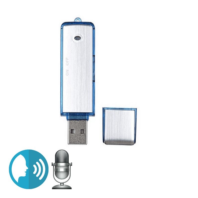 Grabadora de audio dictáfono llave USB 20 horas de duración de la batería