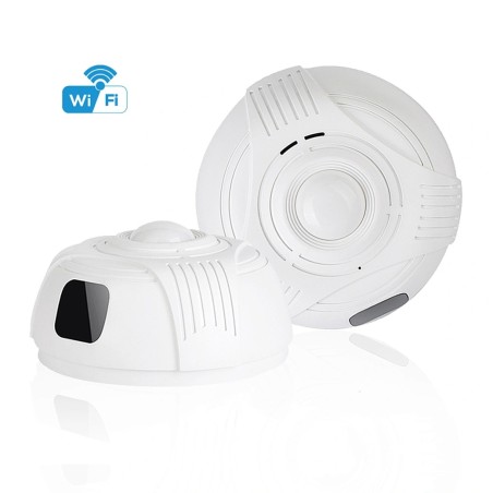 Detector de humo cámara WIFI larga autonomía giratoria 330°