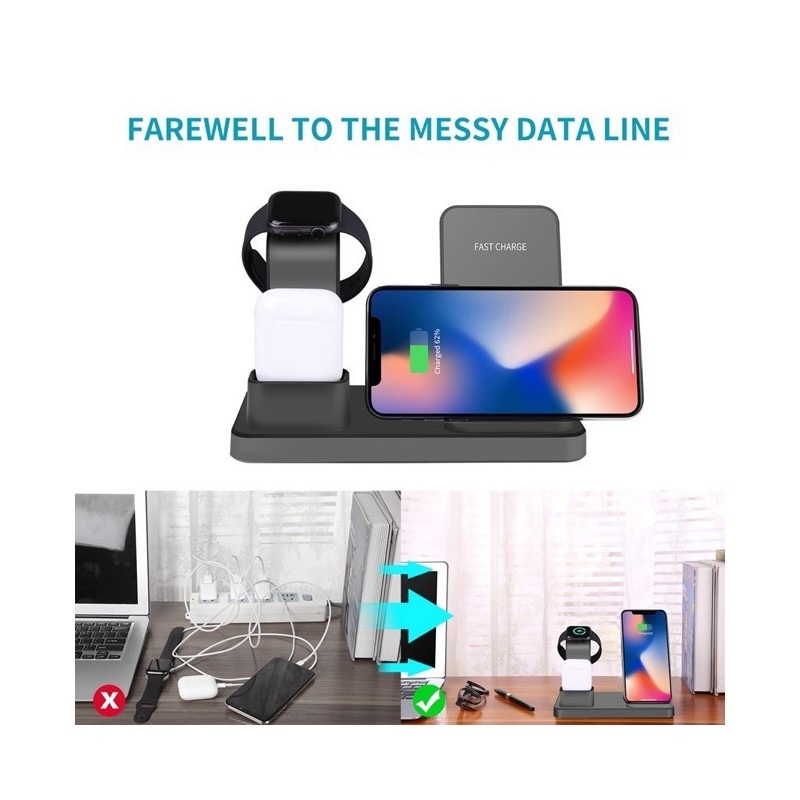 Station de charge induction avec caméra WIFI Full HD