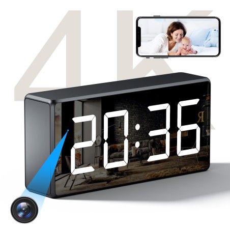 Cámara Reloj WIFI Full HD Visión Nocturna Detección de Movimiento