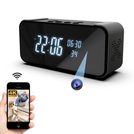 Caméra WiFi Full HD dans Réveil Bluetooth