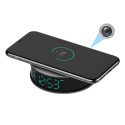 Telecamera WiFi Full HD integrata in sveglia con ricarica wireless