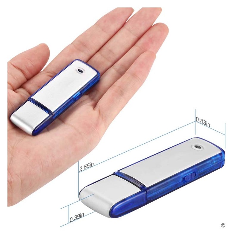 Grabadora de audio dictáfono llave USB 20 horas de duración de la batería