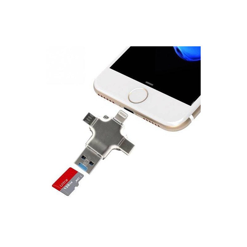 Lector de tarjetas Micro SD compatible con iPhone y Android