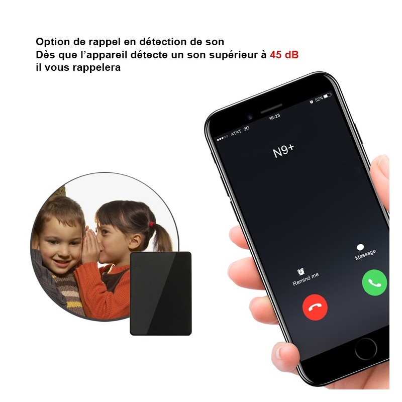 Micro GSM espion écoute à distance avec GPS