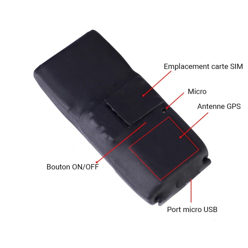 Mini rastreador gps espía con micrófono a distancia escuchando 10 días