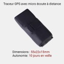 Mini rastreador gps espía con micrófono a distancia escuchando 10 días
